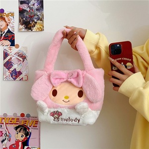 הגעה חדשה sanrio מיני קוואיי מלודי koromi cinnamoroll croplush צעצועים תיק יד רך חמוד לילדים