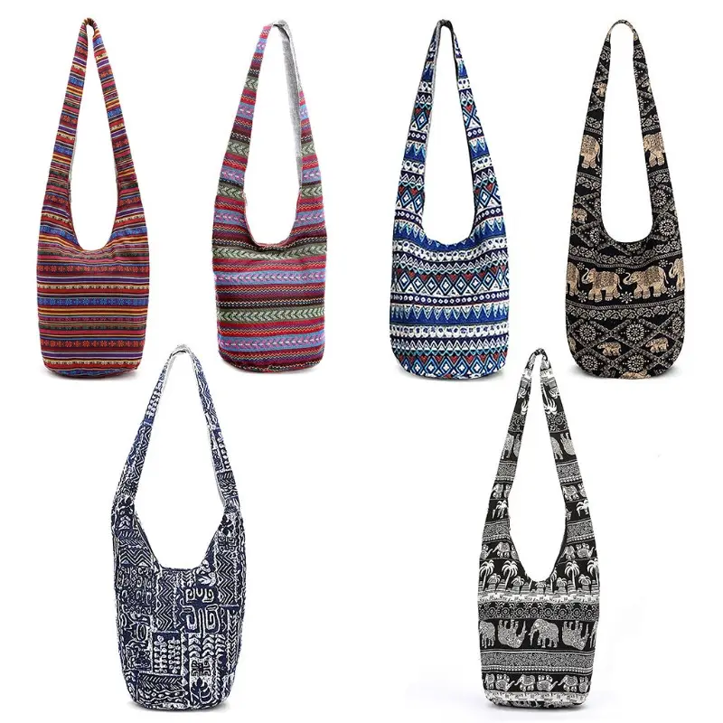 महिलाओं हिप्पी कंधे बैग फ्रिंज बड़े पर्स जातीय ढोना हैंडबैग यात्रा बैग