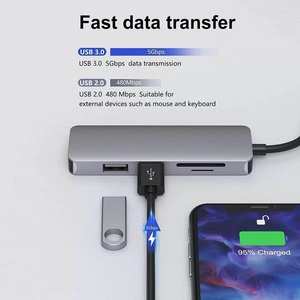 USB <strong>C</strong> Hub OEM 5in1 USB <strong>C</strong> to 4K HDM I <strong>Adapter</strong> Compatible with Thunderbolt 34 MacBoo k Pro I Pad Pro XP S H <strong>P</strong> More Type <strong>C</strong> Devices - Product Image 2