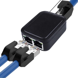 Factory Sales 1 to 2 Female RJ45 Splitter Ethernet <strong>Adapter</strong> Internet Network Cable Extender Connector Accessories - Product Image 1