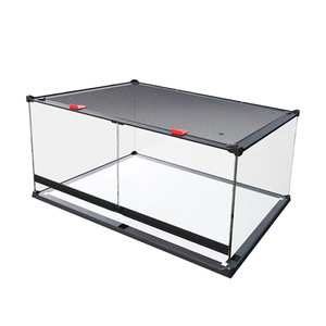 Ama-zon Hot Sale Down Reptilien lebensraum tank mit Schiebetür und Bildschirm belüftung Großes Reptilien terrarium