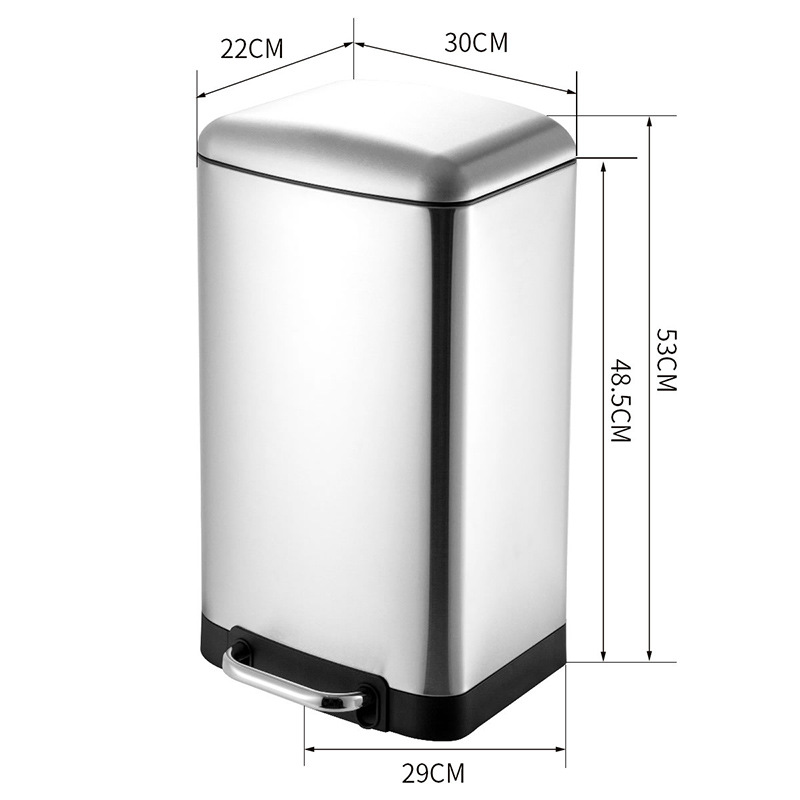 Couverture de pain 20L en acier inoxydable