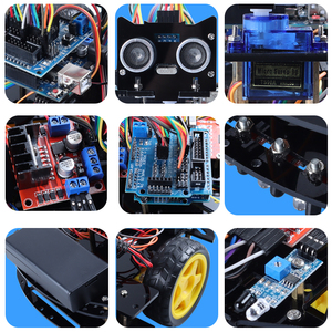 工場DIYトラッキングライン障害物回避ロボットスターターキットV2.0スマートロボットスターターキット学校の子供のためのロボットキット - Product Image 4