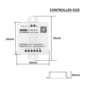 SP635E 5CH PWM RGBCCT Светодиодный контроллер DC 5-24V 12A полоска света RF 2,4G сенсорный пульт дистанционного управления/панель Smart Blue Tooth музыкальный диммер - Product Image 3