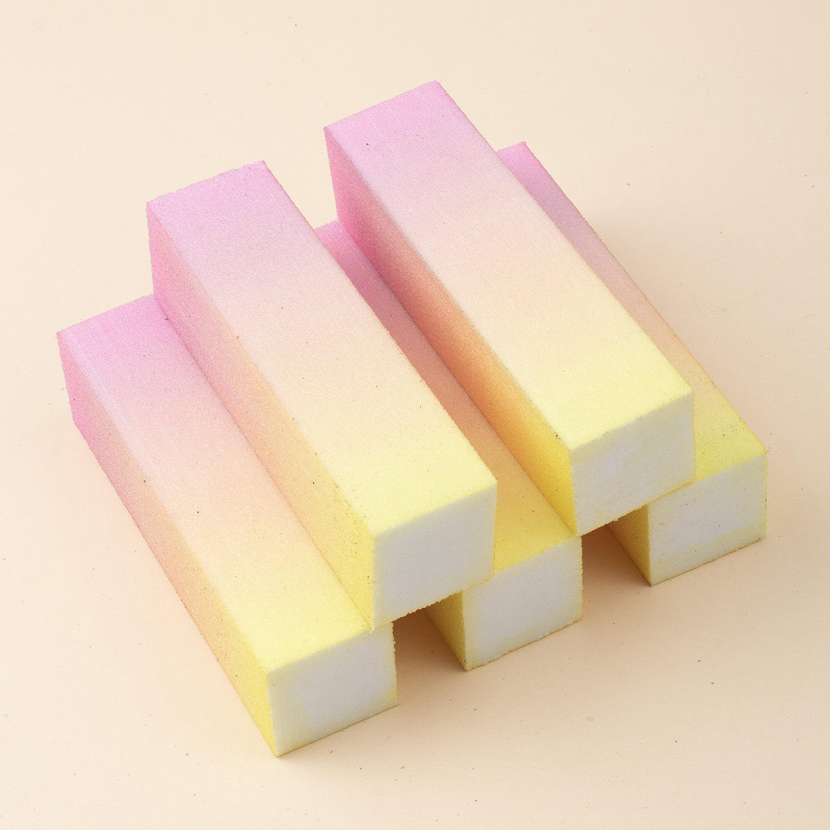 5ชิ้นไล่ระดับสีชมพูและสีเหลือง