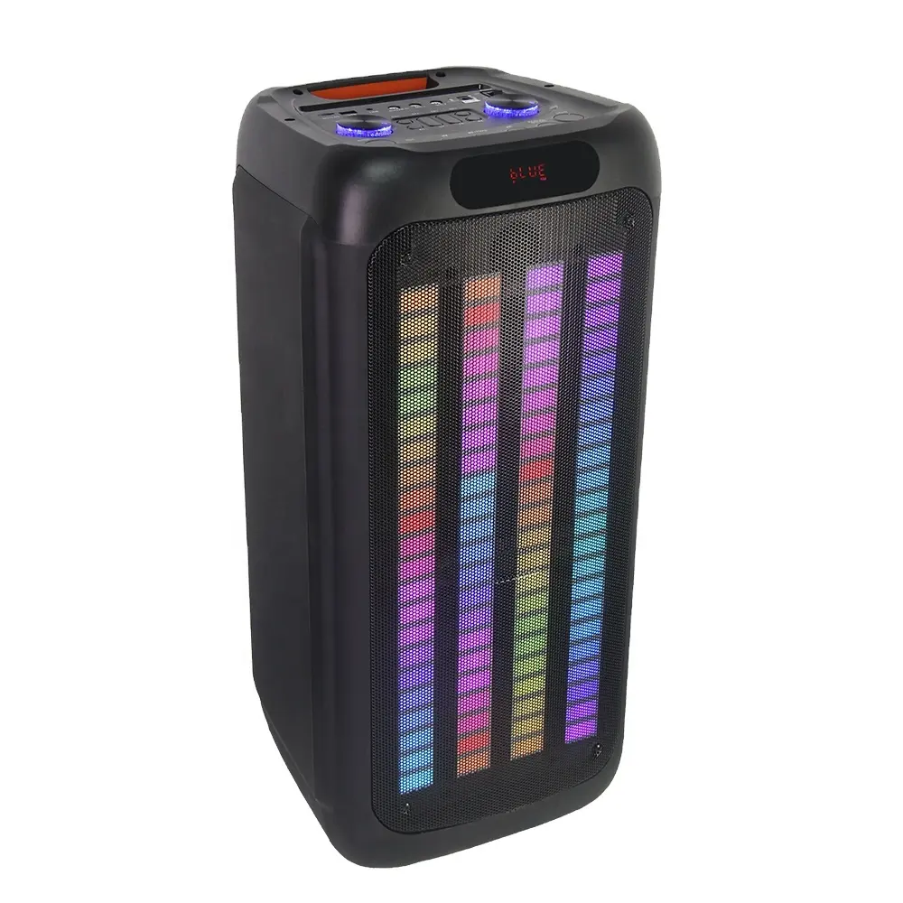 BINKO trending partido inteligente alto-falantes ativos RGB led speaker com guitarra entrada oem powered grande alto-falante DJ ao ar livre partybox