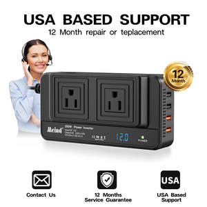 Inversor de corriente de salida de 12V CC a CA 220V 110V, inversor de coche con adaptador de coche USB Dual 5V4.8A, EE. UU., Reino Unido para múltiples dispositivos de menos de 200W - Product Image 6