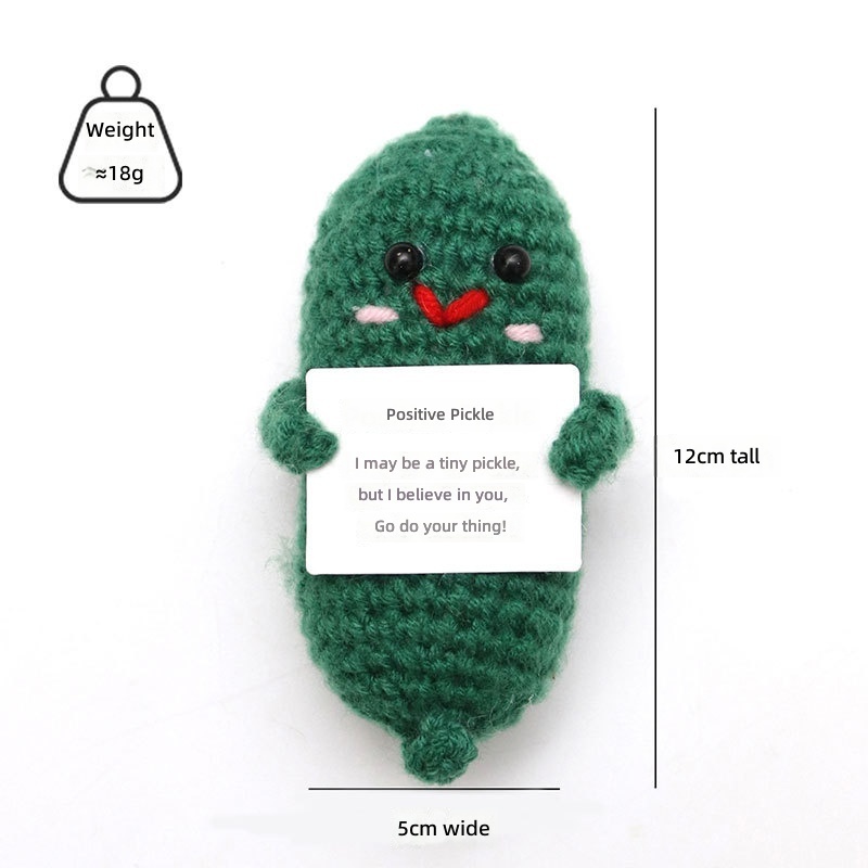 Cucumber olive green with down pointing tail p card
