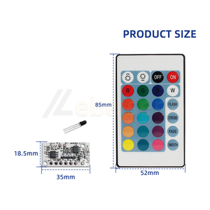 Low Voltage DC 5V 4Channels RGB Colorful LED Fixture Charging Touch Dimming <strong>Control</strong> Board <strong>with</strong> IR 24-Key Wireless Remote <strong>Control</strong> - Product Image 3