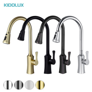 Kidolux Pull Down Out Sprayer Kitchen Sink Faucets ORB Finish Pure Copper <strong>Cheap</strong> Price Single Handle Kitchen Sink Faucet <strong>Mixers</strong> - Product Image 6