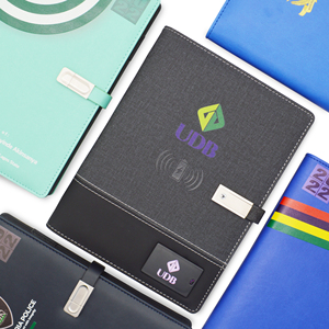 定制点亮标志8000mah 16g usb a5真皮多功能powerbank带无线充电笔记本电脑 - Product Image 3