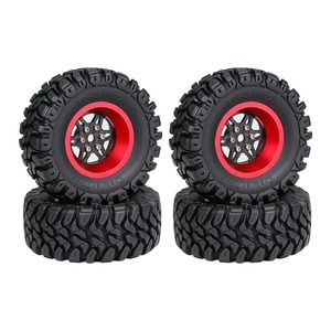 EParthub trx1.2 118 inç lastik SCX24 karbon Fiber tekerlek tırmanma araba ile yüksek performanslı alüminyum alaşımlı tekerlek kırmızı renkte