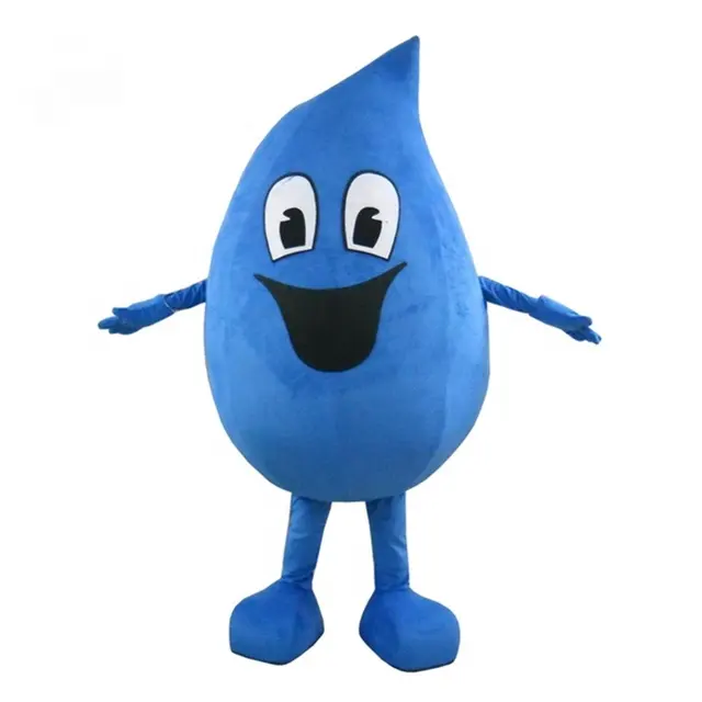 Traje de Mascota de gota de agua azul adulto personalizado añadir logotipo