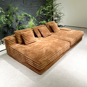 Moderner Kompressionssofa-Bezug aus Samt für Wohnzimmermöbel, vakuumiert, großes Schlafsofa, anpassbar - Product Image 4