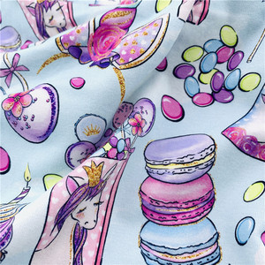 真棒品质超柔软定制数码印花棉氨纶婴儿服装面料