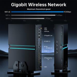 Mini Gaming Pc Intel Core I9 14900F GeForce RTX4070 12G Dull Lan with DDR5 RAM NVMe SSD 8k <strong>Desktop</strong> Windows11 PC Gaming <strong>Computer</strong> - Product Image 6