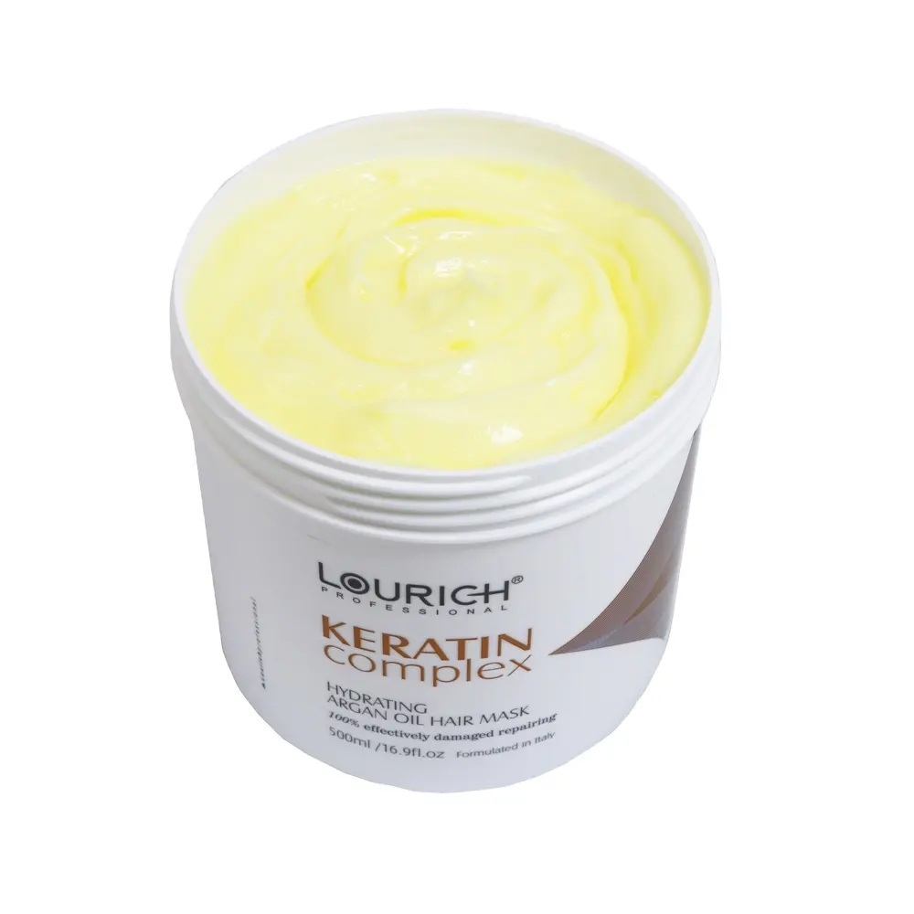 LOURICH-mascarilla de colágeno para el cabello, máscara de queratina hidratante 100%, alisadora y alisadora para cabello calva