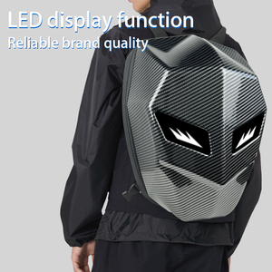 กระเป๋าเป้สะพายหลังรถจักรยานยนต์ LED ไนท์ของผู้ชายทำจากเปลือกแข็งและทนทานสามารถซักได้ - Product Image 2