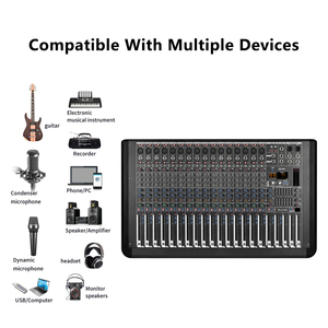 GAX-MQ16 yeni MQ serisi mikser profesyonel 8-channel sahne mikser 800W * 2 99 DSP 7 segment ekolayzır güç amplifikatörü karıştırıcı - Product Image 3