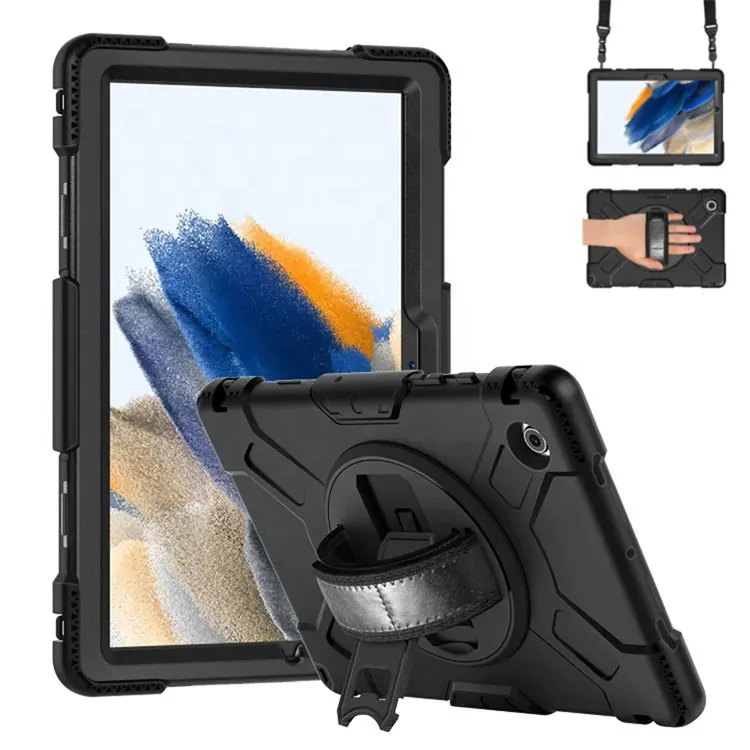 [Funda para tableta con correa de mano] para Samsung Galaxy Tablet A8 10,5 Pen Slot Tablet Case para Samsung Galaxy Tab A7/S6 Lite