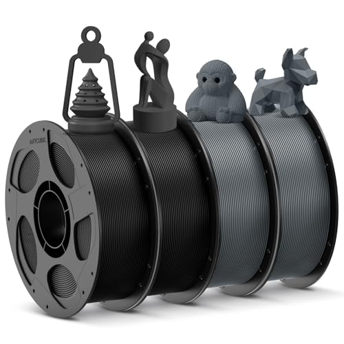 4*1kg Pla Black Texture Grey