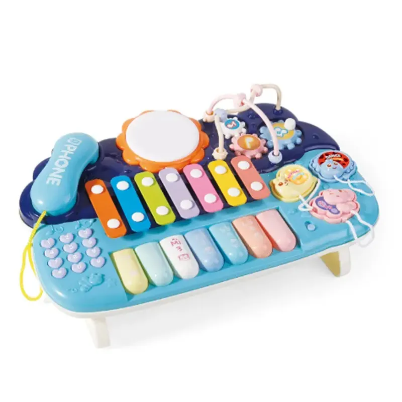 Crianças Telefone Multifuncional Bebê Musical Violino Knock Piano Toy Musical Instrument Set