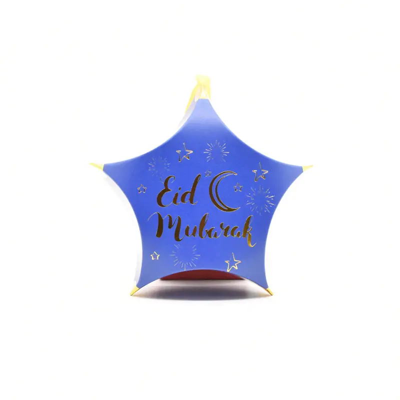 Benutzer definierte Mini Mondform Eid Mubarak Muslim Islamic Arabic Airline Verwenden Sie Lollies Advents kalender Transparente Ramadan Date Box