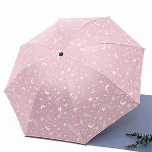 軽量コンパクトマニュアル3折りたたみ式アンチUvブラックコーティングと雨折りたたみ式旅行折りたたみ式女性女性傘