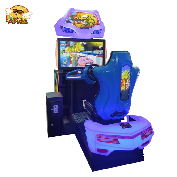 Arcade eğlence araba yarışı simülatörü oyun sikke itici video yarış araba oyun makineleri satılık