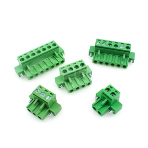 2EDGKM Bloque de terminales verde enchufable de 5,08mm con conector de terminal de PCB fijo de brida 2P-12P - Product Image 3