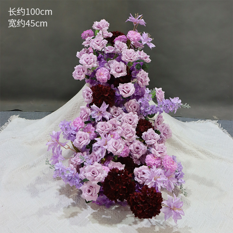 Purple dot red rose hydrangea waterfall flower-suction cup