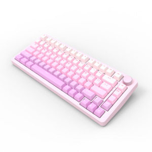 Teclado mecánico para juegos con cable de dos colores luminosos de 75% colores mezclados personalizable para teclado de junta - Product Image 1