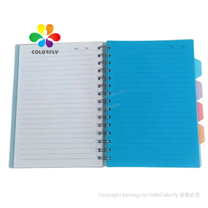 Pp Abdeckung bunte niedliche spiral gebundene Spule Notebook 5 Thema mit farbigen Index Tab Teiler - Product Image 4