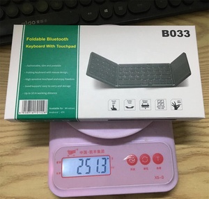 B033俄语/西班牙语/阿拉伯语迷你可折叠键盘，带触摸板无线蓝牙键盘，适用于视窗安卓手机平板电脑 - Product Image 6