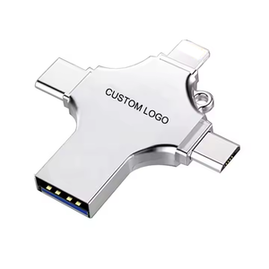 Venta al por mayor Popular 4 In1 Memoria Flash U Disco Usb 3,0 Interfaz Velocidad de lectura 110 M/S Escritura 30 Mb/S Otg Logotipo personalizado Unidad Flash Usb