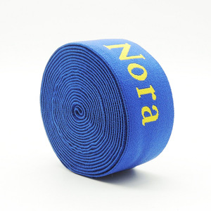 Faixa elástica personalizada para cintura, faixa de tricô com formato de jacquard, faixa elástica de poliéster e nylon