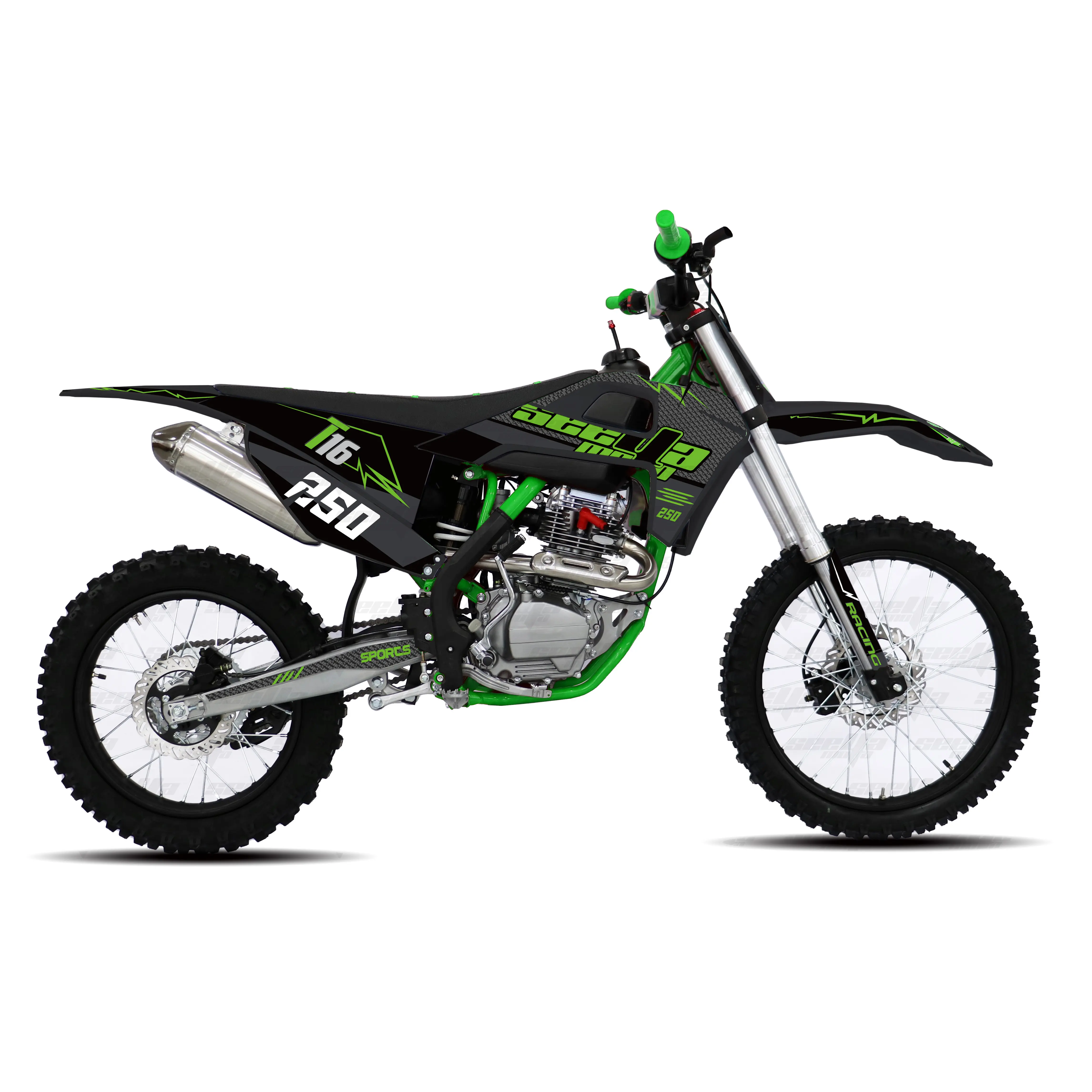 Neues grünes SEEYA 250CC ZONGSHEN MOTO CROSS Dirt Bike Erwachsenen Motorrad T16 CB249F mit CE