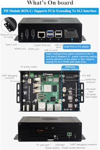 Aismartlink Kit Mini-Computer multifunzione All-in-One compatibile con Raspberry Pi 5, Pi5 PCIe Box - Product Image 2