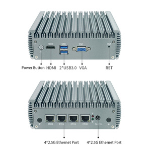 Firewall Pfsense Mini PC Quad Core Cele Ron J4125 I225 Nics 2.5Gbe RJ45 Lan HD VGA ITX Small <strong>Computer</strong> <strong>Network</strong> Server - Product Image 2