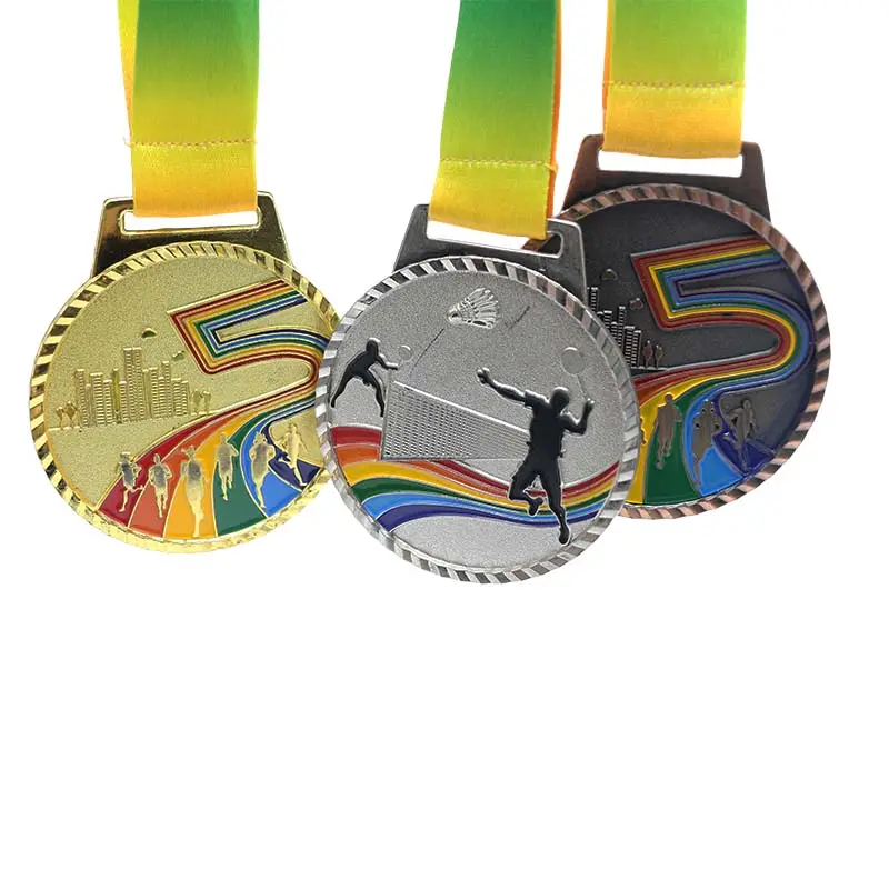 Medalla Wsnbwye voleibol y trofeos Premio Marathon Metal Run Medallón Medallas de metal medallas deportivas de cristal