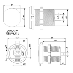 带盖的双<span class=keywords><strong>USB</strong></span>汽车充电器插座电源插座是一种多功能且方便的设备，设计用于各种车辆