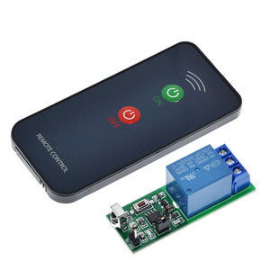 Receptor infrarrojo de 1 canal IR, interruptor de conducción, módulo de controlador de relé, placa 5V + mando a distancia activo