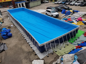 Giá Trên Mặt Đất Bể Bơi Khung Thép Bể Bơi Hình Bầu Dục Hoặc Hình Chữ Nhật Cho Trẻ Em Và Người Lớn Có Bơm Lọc Và Thang - Product Image 2