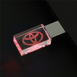 Coole Gadgets Crystal Led Light-up USB-Flash-Laufwerke 32GB 16GB Memory Stick Glas u Disk 64GB 128GB USB-Stick
