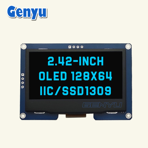 Genyu beyaz/mavi/sarı/yeşil 2.42 inç OLED LCM 4 PIN IIC I2C SSD1309 sürücü 2.42 "128x64 nokta OLED ekran modülü - Product Image 2