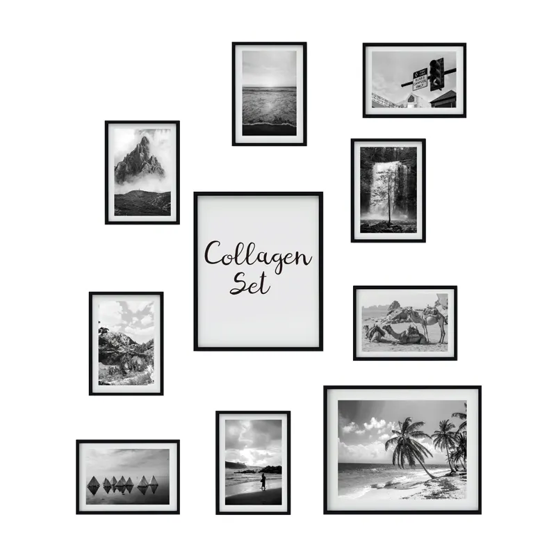 10pcs Home Decor Wall Collage Picture Photo Frame Set