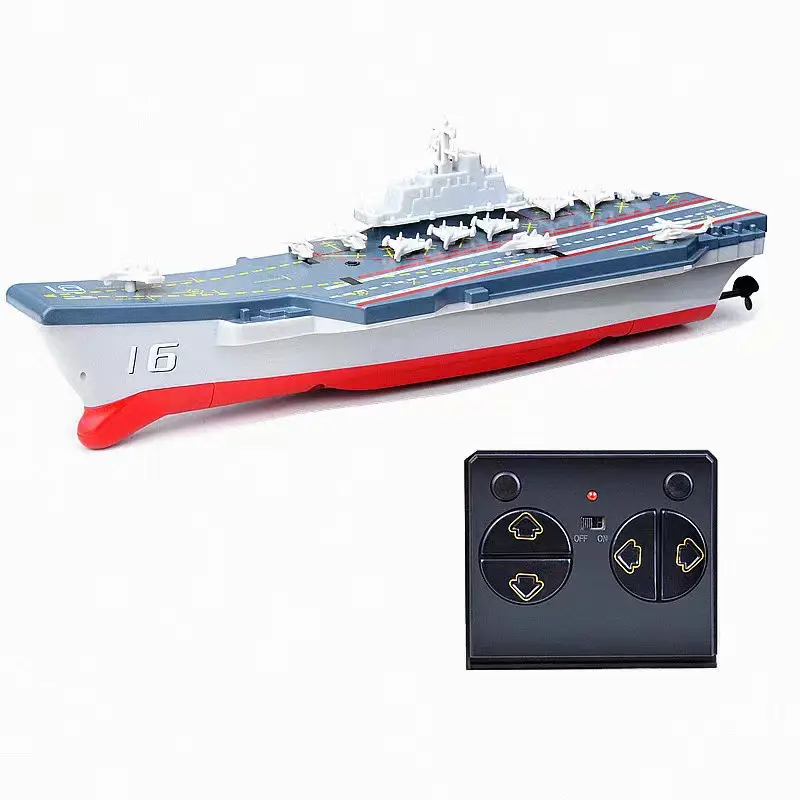 2.4Ghz 4CH Controle Remoto Barco Brinquedo CN Navio Militar Model360 Graus de Rotação Rádio Controle RC Transportadora Navio Para Crianças