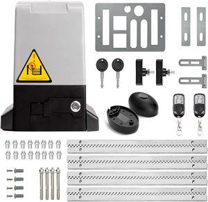Rack Driven Sliding Gate Opener with Alarm <strong>System</strong> Remote Controls for Gates up to 40ft Complete Gate <strong>Operator</strong> Kit for Driveways - Product Image 2