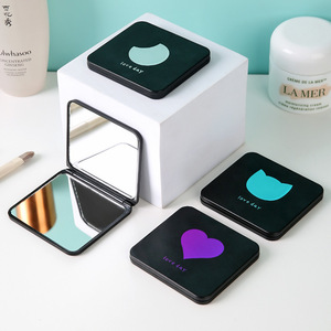 Custom Handmade <strong>Dual</strong>-Sided Square Cosmetic Mirror Personalized Foldable Rose-Shaped Makeup Tool Heart Style for Lash <strong>Reflection</strong> - Product Image 1
