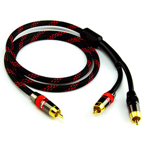 HIFI单RCA到双RCA低音炮音频电缆纯铜一子2分路器Y RCA电缆 - Product Image 6